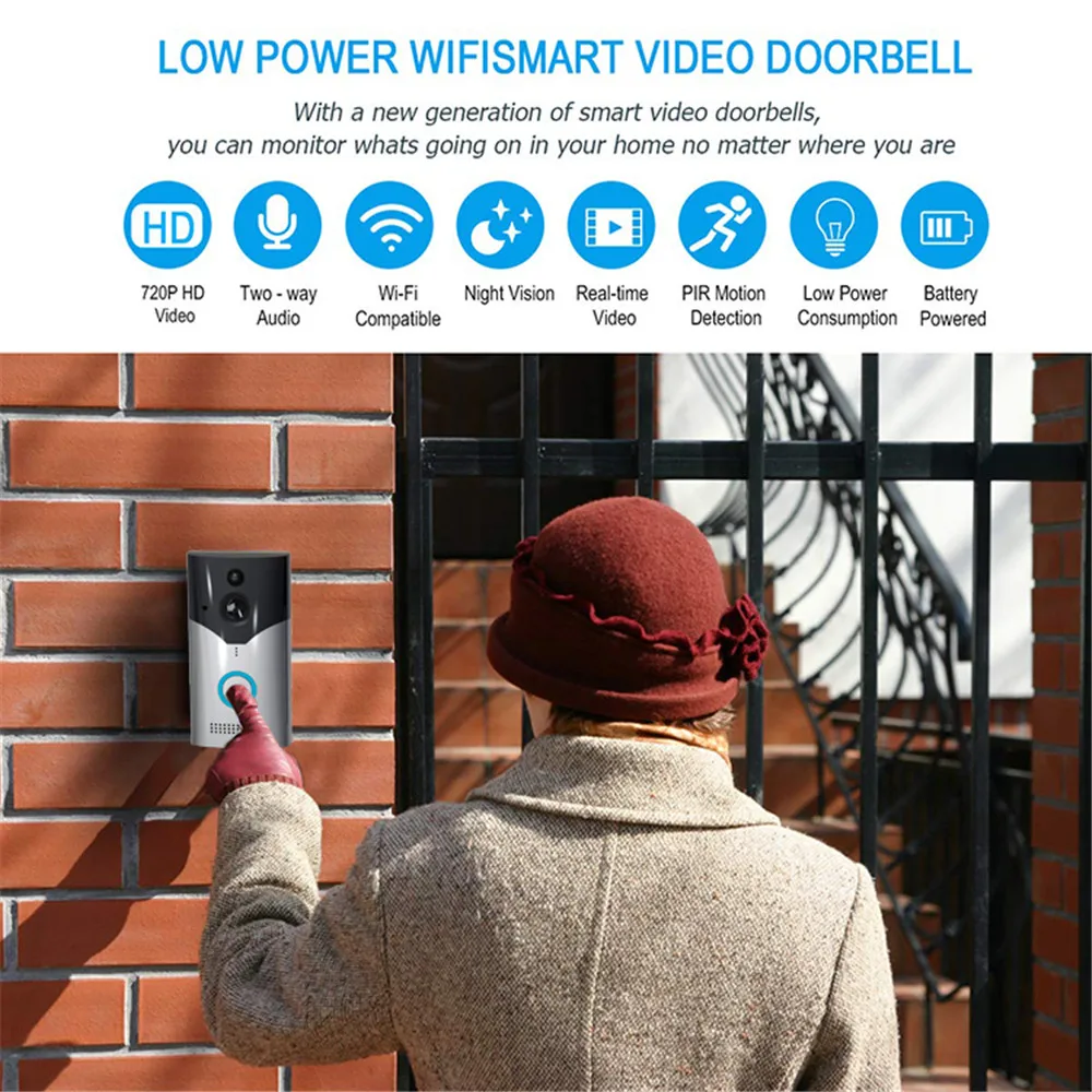 Wireless Security Camera Door Bell Camera For Apartments IR Alarm D3 WIFI Doorbell Smart IP Video Intercom Video Door Phone
Wireless Security Camera Door Bell Camera For Apartments IR Alarm D3 WIFI Doorbell Smart IP Video Intercom Video Door Phone
