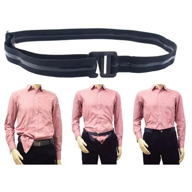 Adjustable Unisex Shirt Stay Belt Non-Slip Anti-crease Belts for Formal Wear