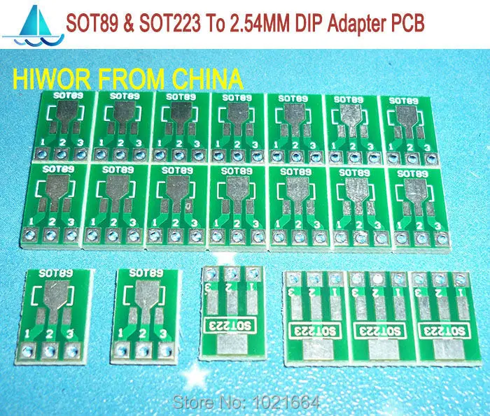 Фото 50 шт./лот SOT89 & SOT223 до 2 54 мм DIP3 SMD адаптер DIP PCB Pinboard конвертер  | Двусторонняя печатная плата (2044386109)