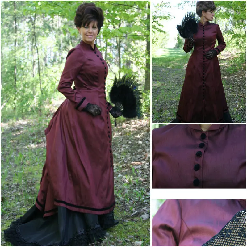1860S Victorian Corset Gothic/Civil War Southern Belle Ball Gown Dress Halloween dresses US 4-16 V-1277
1860S Victorian Corset Gothic/Civil War Southern Belle Ball Gown Dress Halloween dresses US 4-16 V-1277
