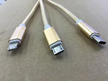 3 in 1 USB Cable Type-C Cable For Lightning USB Cable For iPhone 6S Plus 5S For meizu m3s For Leeco Le 2 Pro USB Data Cable