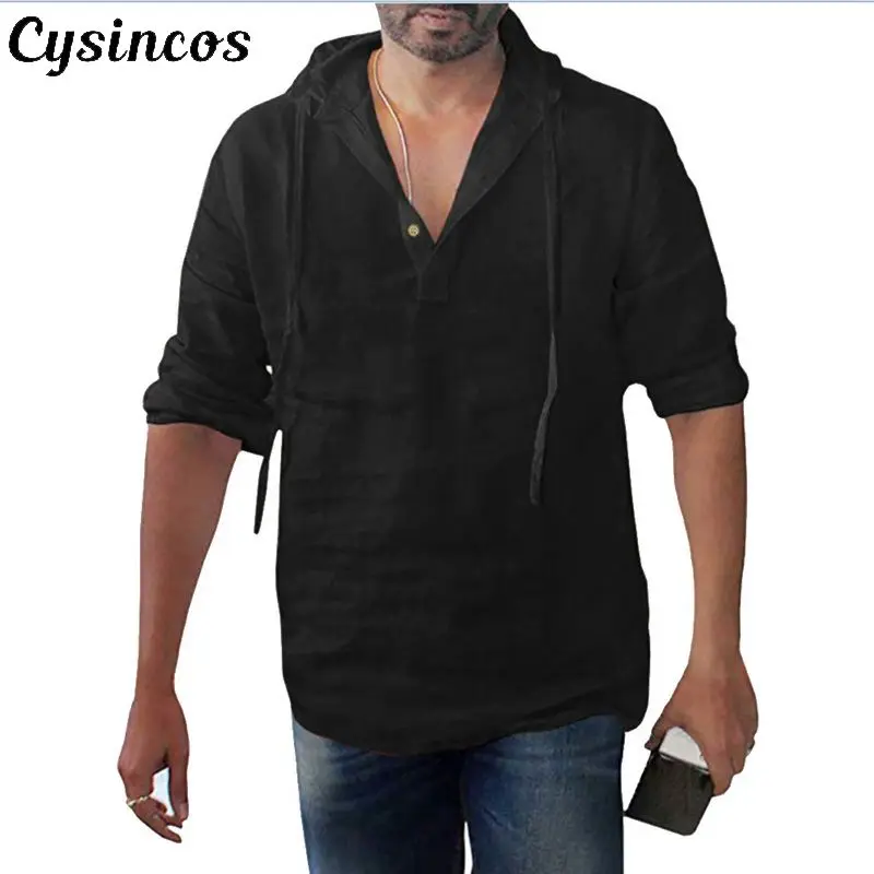 CYSINCOS Brand Summer Style Fashionable Pure Cotton Linen Hooded Long Sleeve Blouse Top Men Casual Shirt Camisas De Hombre
CYSINCOS Brand Summer Style Fashionable Pure Cotton Linen Hooded Long Sleeve Blouse Top Men Casual Shirt Camisas De Hombre