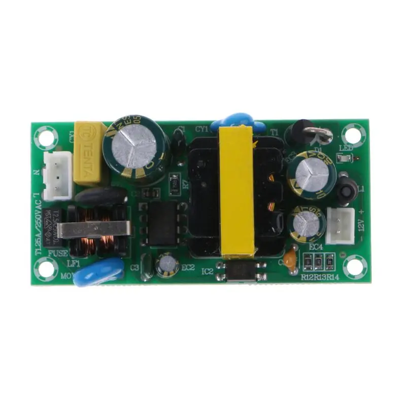 

OOTDTY AC-DC 12V 2A 24W Switching Power Supply Module Bare Circuit 100-240V to 12V Board for Replace/Repair