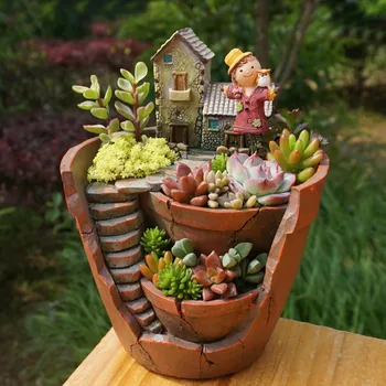 1Pcs Creative DIY Resin Flower Pot for Succulent Plants Flowerpot Micro-landscape Pot landscape Garden Decoration pot culture
1Pcs Creative DIY Resin Flower Pot for Succulent Plants Flowerpot Micro-landscape Pot landscape Garden Decoration pot culture