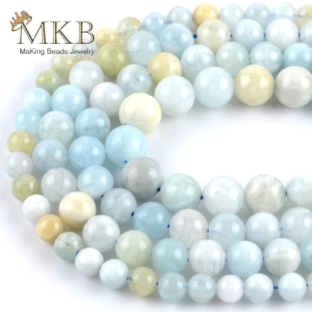 Natural Stone Beads 6mm-10mm Gem Aquamarines Round Spacer Beads for Jewelry Making Diy Bracelet Necklace Accessories 15"
Natural Stone Beads 6mm-10mm Gem Aquamarines Round Spacer Beads for Jewelry Making Diy Bracelet Necklace Accessories 15"