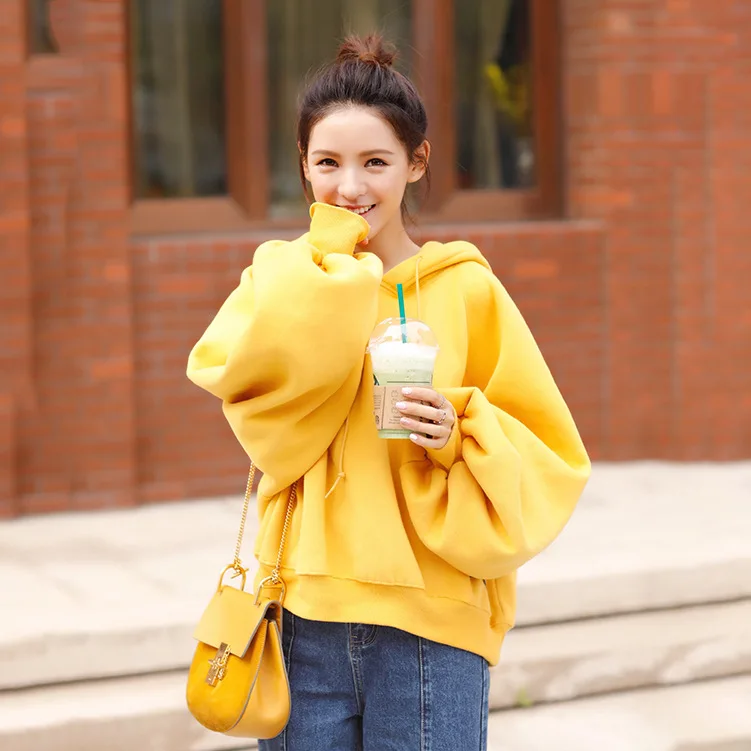 Zhang Yuxi's Similar Pure Cap Loose Lantern Sleeve Garment 2019 Pullovers Clothes fashion Sweatshirt Women
Zhang Yuxi's Similar Pure Cap Loose Lantern Sleeve Garment 2019 Pullovers Clothes fashion Sweatshirt Women