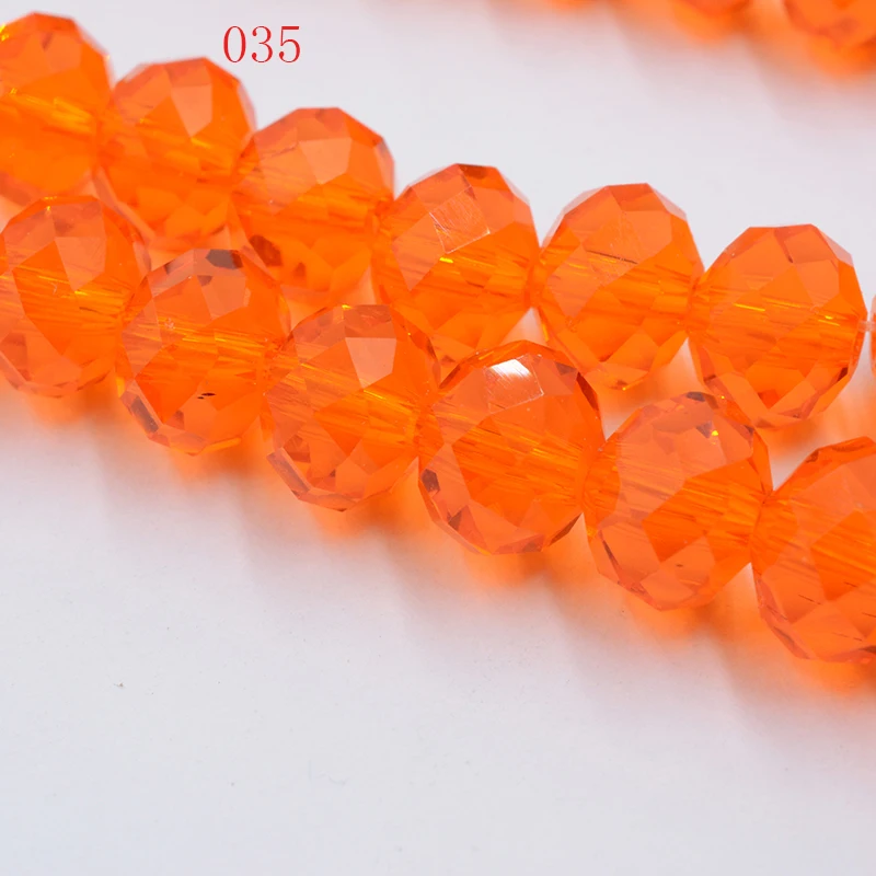 

FLTMRH Deep Orange Colors 8mm 70pcs Rondelle Austria faceted Crystal Glass Beads Loose Spacer Round Beads for Jewelry Making