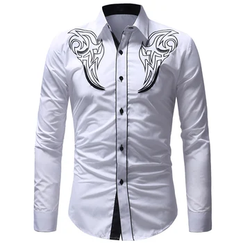 Fashion Men Shirts Long -Sleeves Tops Embroidery Casual shirt Mens Hawaiian Dress Shirts Slim Social Shirt Male
Fashion Men Shirts Long -Sleeves Tops Embroidery Casual shirt Mens Hawaiian Dress Shirts Slim Social Shirt Male