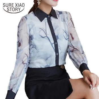 2018 new spring women clothing long sleeved blouses button chiffon OL style shirts print casual elegant female blouses D285 30
2018 new spring women clothing long sleeved blouses button chiffon OL style shirts print casual elegant female blouses D285 30