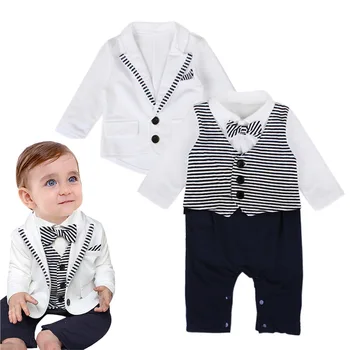 Children Spring and Autumn Baby Suit for Boys Romper New Bow Tie Gentleman Long-sleeved one-piece suit +Coat Baby Climbing Suit
Children Spring and Autumn Baby Suit for Boys Romper New Bow Tie Gentleman Long-sleeved one-piece suit +Coat Baby Climbing Suit
