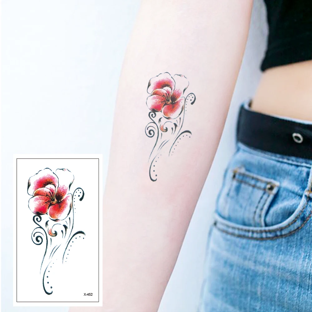 X-452 Elegant red flowers arms chest shoulders high quality temporary tattoo stickers detachable waterproof men and women
X-452 Elegant red flowers arms chest shoulders high quality temporary tattoo stickers detachable waterproof men and women