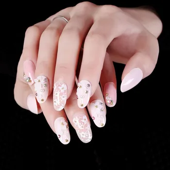 24Pc Girls Glitter White Red Color False Nails Bride Wedding Flower Rhinestone Artificial Nail Simulation Pearl DIY Nail Art Tip
24Pc Girls Glitter White Red Color False Nails Bride Wedding Flower Rhinestone Artificial Nail Simulation Pearl DIY Nail Art Tip