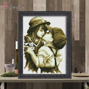 RUYISHIJIA Needlework Precise Printed First Kiss Patterns DIY DMC Cross Stitch Sets Embroidery Kits Counted Cross-Stitching
RUYISHIJIA Needlework Precise Printed First Kiss Patterns DIY DMC Cross Stitch Sets Embroidery Kits Counted Cross-Stitching