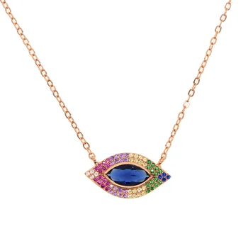 2019 summer colorful cz eye top quality rose gold color necklace rainbow small Stone elegance lucky girl charm pendant necklace
2019 summer colorful cz eye top quality rose gold color necklace rainbow small Stone elegance lucky girl charm pendant necklace
