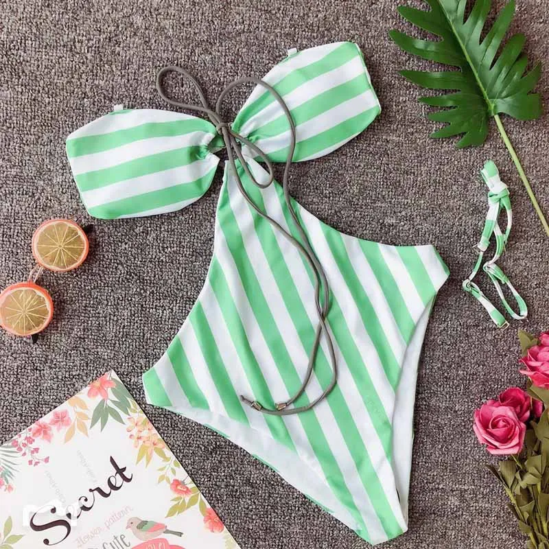 One Piece Swimsuit Women Striped Swimwear Hollow Sexy Strapless Bandage Monokini 2019 Push Up Swimsuits Bathing Suit Swim Suit
One Piece Swimsuit Women Striped Swimwear Hollow Sexy Strapless Bandage Monokini 2019 Push Up Swimsuits Bathing Suit Swim Suit