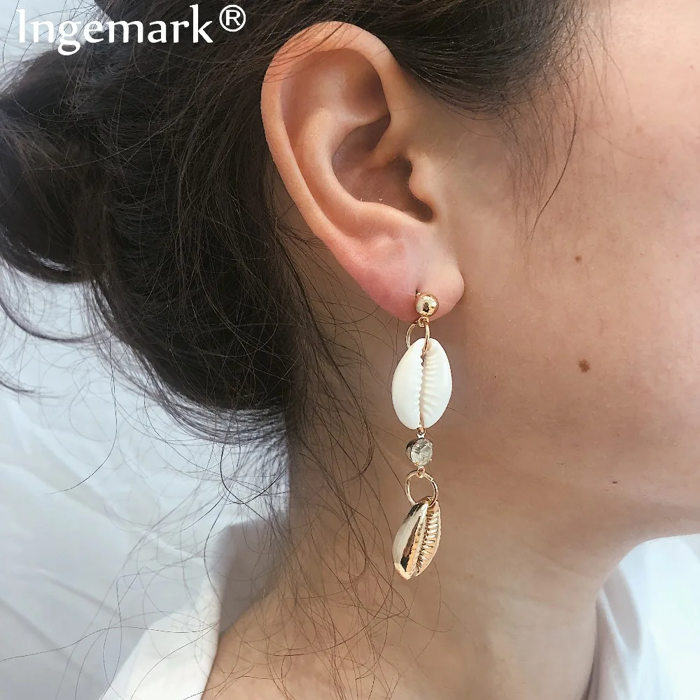 Ingemark Bohemian Natural Shell Drop Earrings Korean Delicate Summer Conch Sea Shell Long Tassel Earrings Boho Ear Jewelry 2019
Ingemark Bohemian Natural Shell Drop Earrings Korean Delicate Summer Conch Sea Shell Long Tassel Earrings Boho Ear Jewelry 2019