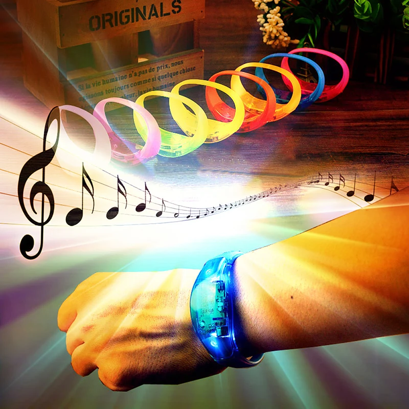 Colorful Glow Bangle Nightclub Luminous LED bracelet Sound Control brightness Glow Party Decorative Supplies Silicone Bracelet
Colorful Glow Bangle Nightclub Luminous LED bracelet Sound Control brightness Glow Party Decorative Supplies Silicone Bracelet