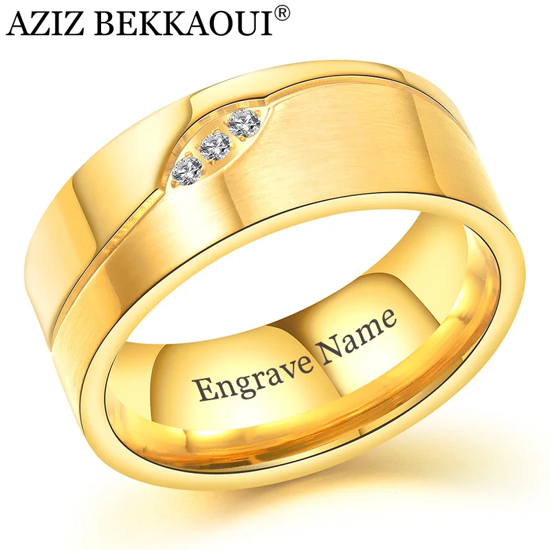 AZIZ BEKKAOUI Big Width Rings with Crystal Gold Stainless Steel Men Finger Ring Luxury Customize Jewelry Personalize Band
AZIZ BEKKAOUI Big Width Rings with Crystal Gold Stainless Steel Men Finger Ring Luxury Customize Jewelry Personalize Band