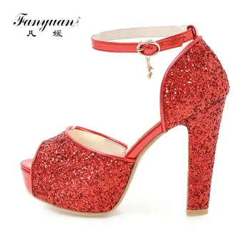 Fanyuan Silver Gladiator Shoes Summer Super High Heels Women Sandals Peep Toe Platform Ankle strap Wedding Glitter Sandals
Fanyuan Silver Gladiator Shoes Summer Super High Heels Women Sandals Peep Toe Platform Ankle strap Wedding Glitter Sandals