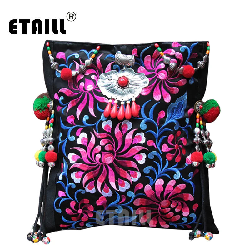 Vintage Original National Embroidery Shoulder Bag Indian Handmade Pompon Beaded Floral Embroidered Bags Handbags Sac a Dos Femme
Vintage Original National Embroidery Shoulder Bag Indian Handmade Pompon Beaded Floral Embroidered Bags Handbags Sac a Dos Femme