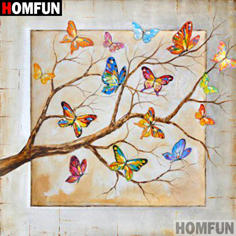 HOMFUN 5D DIY Diamond Painting Full Square/Round Drill "Twig butterfly" 3D Embroidery Cross Stitch gift Home Decor A01408
HOMFUN 5D DIY Diamond Painting Full Square/Round Drill "Twig butterfly" 3D Embroidery Cross Stitch gift Home Decor A01408