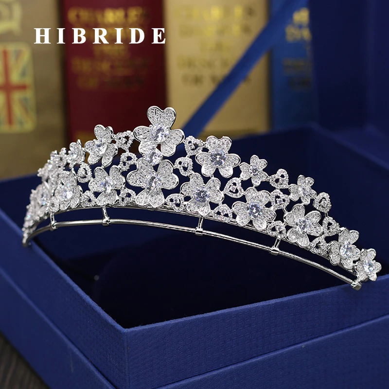 HIBRIDE New Flower Design Headband Noble Cubic Zircon Crown And Tiaras Bridal Hair Accessories For Wedding Gifts C-54
HIBRIDE New Flower Design Headband Noble Cubic Zircon Crown And Tiaras Bridal Hair Accessories For Wedding Gifts C-54