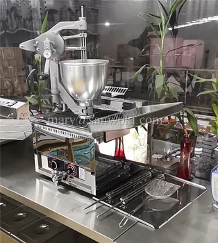 Desktop donut machine manual donut maker and gas fryer machine circle round doughnut spherical donut maker with oil tank machine
Desktop donut machine manual donut maker and gas fryer machine circle round doughnut spherical donut maker with oil tank machine