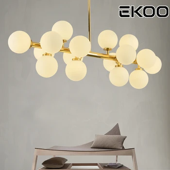 EKOO Modern Gold Ivory Globe Hanging Light Metal Glass Chandelier Lighting for Bedroom Kitchen Restaurant Home lights
EKOO Modern Gold Ivory Globe Hanging Light Metal Glass Chandelier Lighting for Bedroom Kitchen Restaurant Home lights