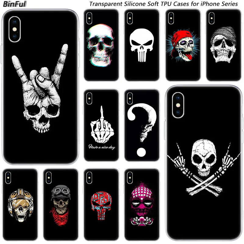 Hot Rock Cool skull Soft Silicone Fashion Transparent Case for Apple iPhone 11 Pro XS MAX XR X 7 8 Plus 6 6s Plus 5 5C 5S SE TPU
Hot Rock Cool skull Soft Silicone Fashion Transparent Case for Apple iPhone 11 Pro XS MAX XR X 7 8 Plus 6 6s Plus 5 5C 5S SE TPU