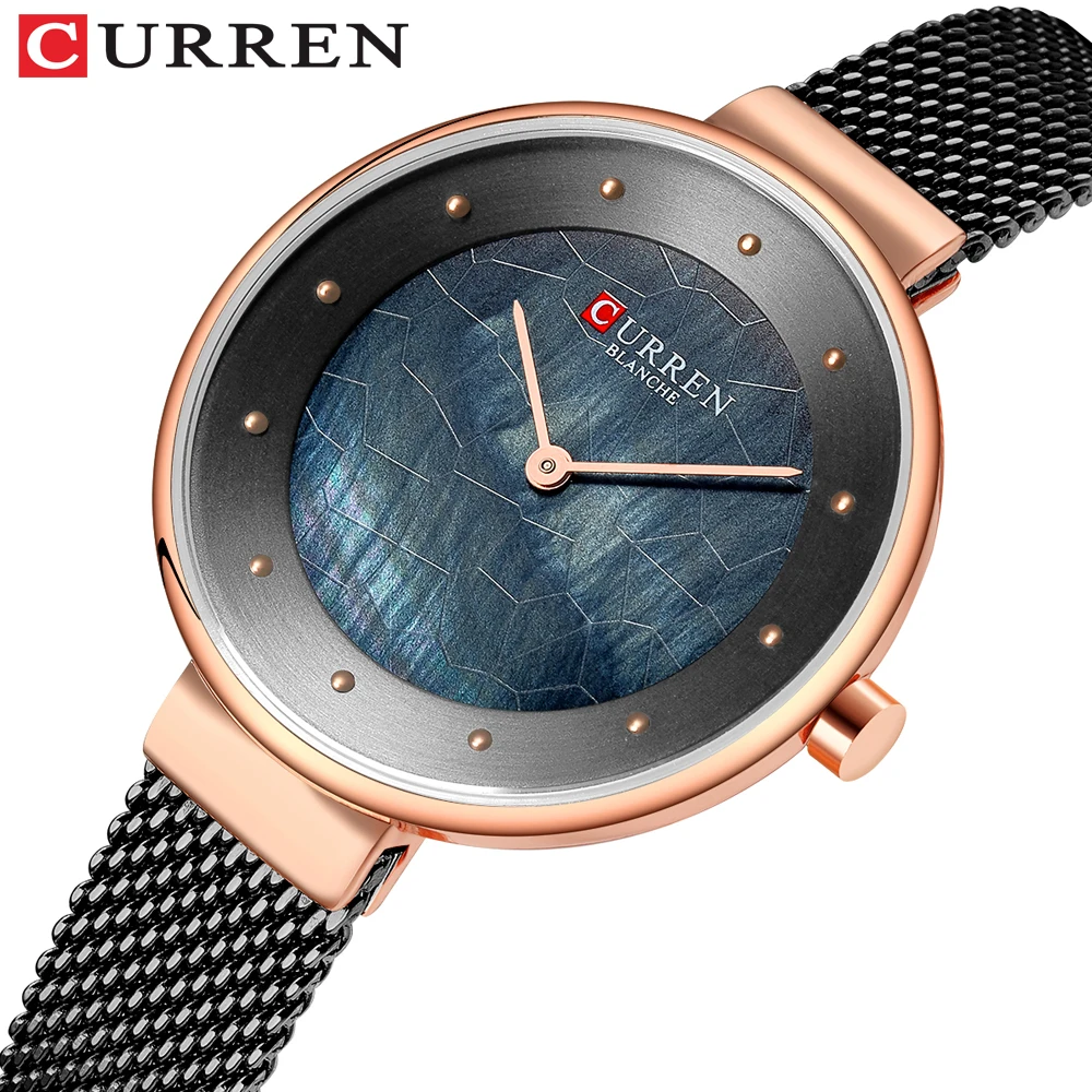 Creative Womens Watches CURREN with Stainless Steel Mesh Strap Charming Quartz Wristwatch Ladies Unique Dial Female Clockr
Creative Womens Watches CURREN with Stainless Steel Mesh Strap Charming Quartz Wristwatch Ladies Unique Dial Female Clockr