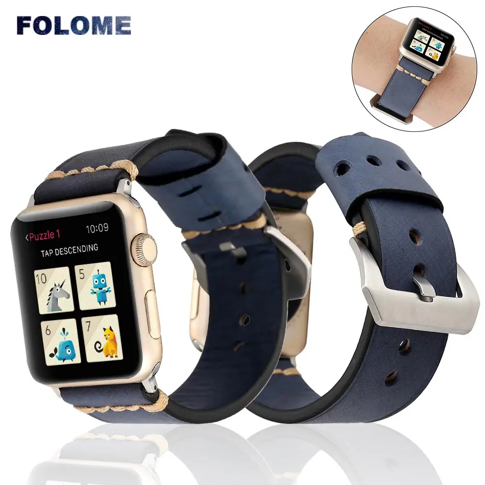 Vintage Leather Bracelet Watchband For Apple Watch Band 44/40/42/38mm Smart Watch Strap Accessories For iWatch Series 5 4 3 2 1
Vintage Leather Bracelet Watchband For Apple Watch Band 44/40/42/38mm Smart Watch Strap Accessories For iWatch Series 5 4 3 2 1