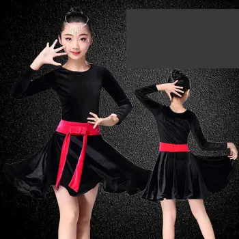 Autumn Winter Latin Dance Dress For Girls Round Neck Bowtie Belt Standard Ballroom Dancing Kids Performance Wear Salsa Clothes
Autumn Winter Latin Dance Dress For Girls Round Neck Bowtie Belt Standard Ballroom Dancing Kids Performance Wear Salsa Clothes