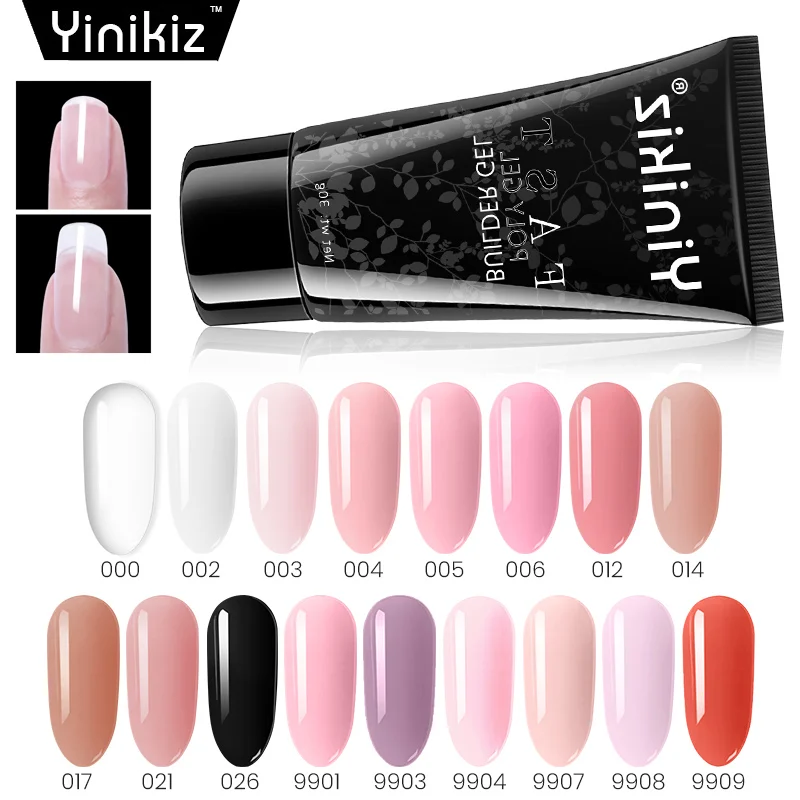 Yinikiz New 17colors 30ml Nail Builder Gel Polish Varnish For Nail Extension UV Gel LED Poly Gel Transparent Translucent Opaque
Yinikiz New 17colors 30ml Nail Builder Gel Polish Varnish For Nail Extension UV Gel LED Poly Gel Transparent Translucent Opaque
