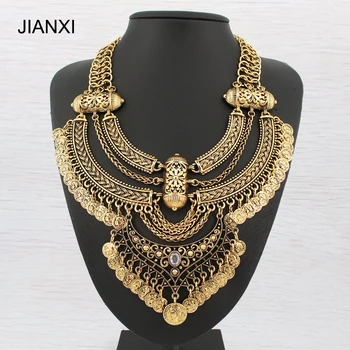 JIANXI new Vintage Fashion coin Bohemian statement Necklace& Pendant Collar alloy Tassel big jewelry retro brand
JIANXI new Vintage Fashion coin Bohemian statement Necklace& Pendant Collar alloy Tassel big jewelry retro brand