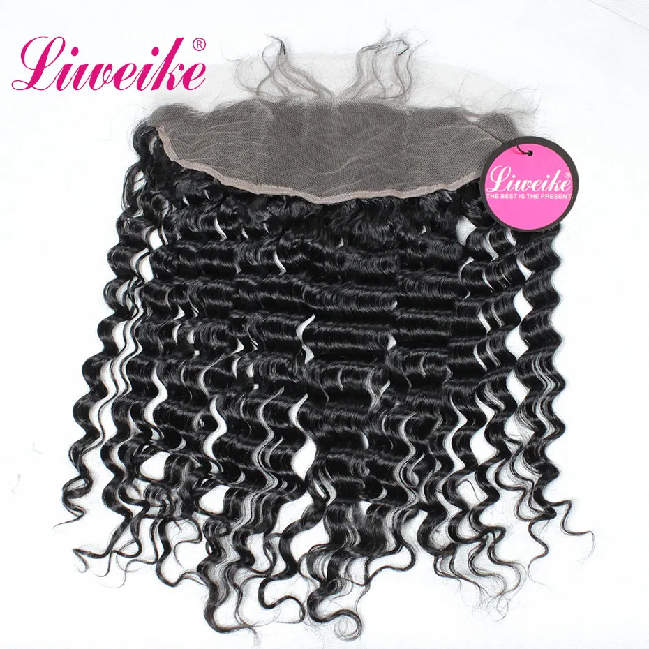 Liweike Deep Wave 13*4 Lace Frontal Brazilian Silk Base Frontals Transparent Lace 130% Density Human Hair Remy 1B Free Part
Liweike Deep Wave 13*4 Lace Frontal Brazilian Silk Base Frontals Transparent Lace 130% Density Human Hair Remy 1B Free Part