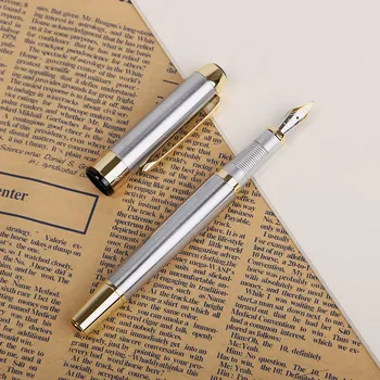 1PC Silver Stainless Steel Fountain Pen High Quality Student Fashion 0.5mm Nib Fountain Pen for School Office Supplies
1PC Silver Stainless Steel Fountain Pen High Quality Student Fashion 0.5mm Nib Fountain Pen for School Office Supplies