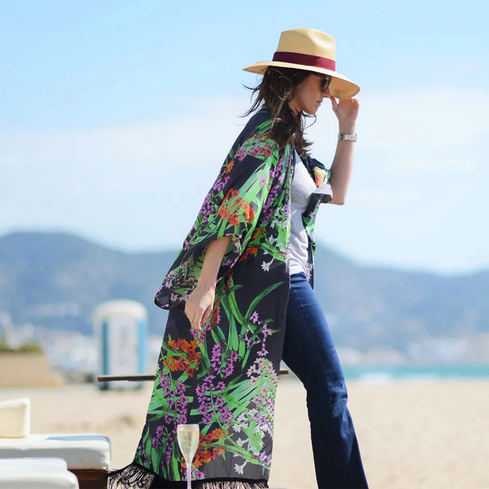Bohemian Style 2018 Summer Kimono Cardigan Casual Fashion Boho Cover Up Tassel Ladies Shirts Women Tops
Bohemian Style 2018 Summer Kimono Cardigan Casual Fashion Boho Cover Up Tassel Ladies Shirts Women Tops