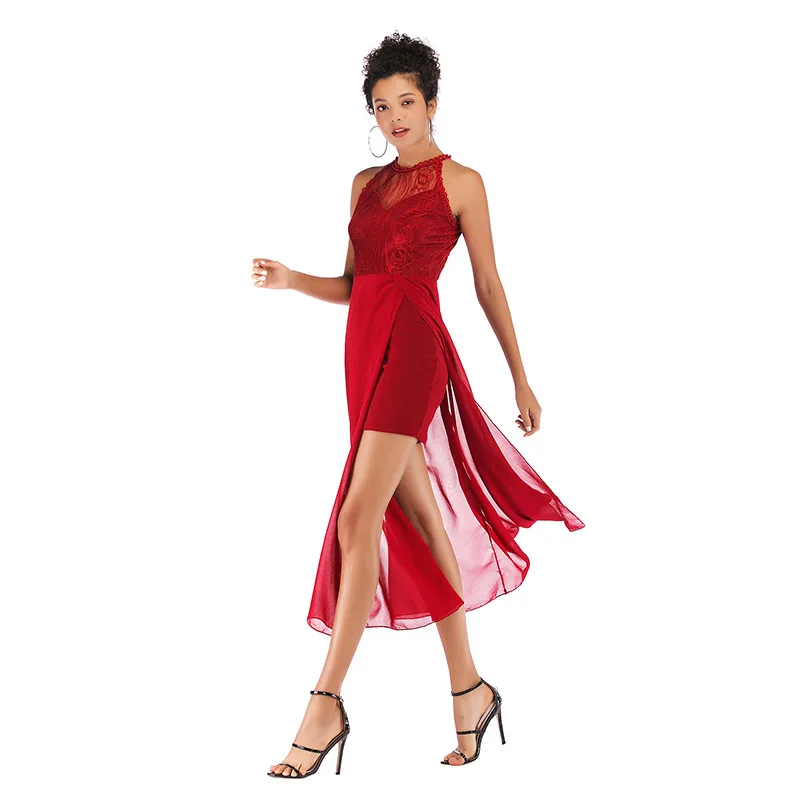 Party Dress 2019 Summer Elegant Sexy Chiffon Thigh Slit Dress Sleeveless O-neck Mesh With Chiffon Women Dresses
Party Dress 2019 Summer Elegant Sexy Chiffon Thigh Slit Dress Sleeveless O-neck Mesh With Chiffon Women Dresses