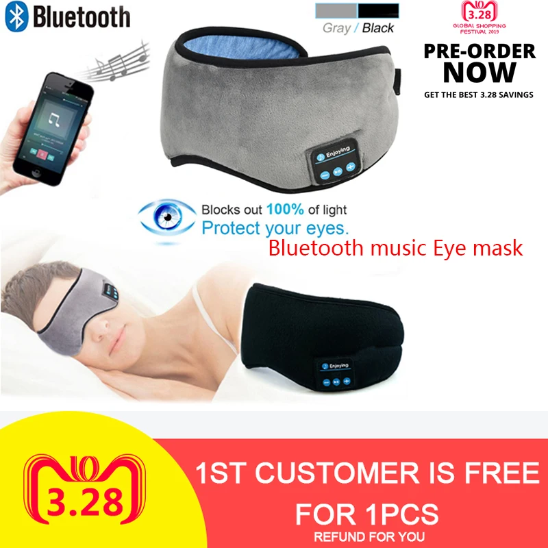 Popular Wireless Stereo Bluetooth Earphone Sleep Mask Phone Headband Sleep Soft Earphones Sleeping Eye Mask Music Headset
Popular Wireless Stereo Bluetooth Earphone Sleep Mask Phone Headband Sleep Soft Earphones Sleeping Eye Mask Music Headset