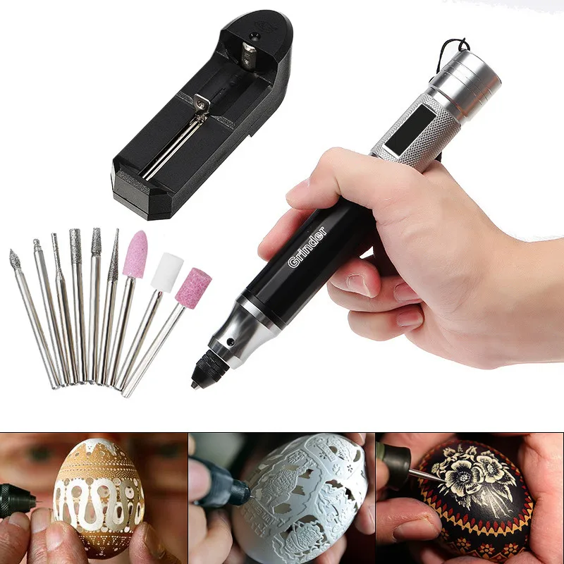 Mini Electric Drill Tool Set Grinder Wireless Engraving Pen Carving Tool + 6 Drill Bit + 3 Polishing Head
Mini Electric Drill Tool Set Grinder Wireless Engraving Pen Carving Tool + 6 Drill Bit + 3 Polishing Head