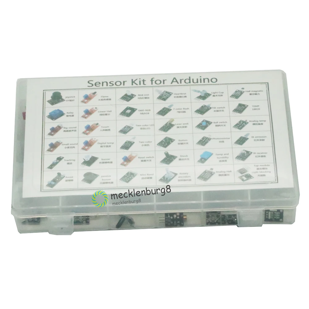 37 in 1 Sensor Kit for Arduino for Beginners DIY Fans Flame Switch Temperature Color LED Buzzer Replay with Retail Box
37 in 1 Sensor Kit for Arduino for Beginners DIY Fans Flame Switch Temperature Color LED Buzzer Replay with Retail Box