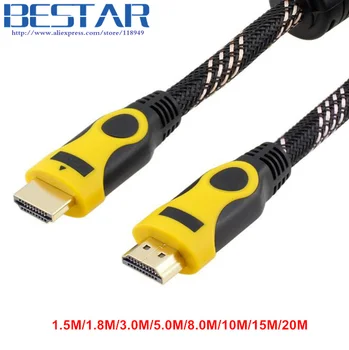 High Speed set-top box connecting Cable HDMI 1.4 cable with Black Yellow Nylon Net and Ferrite Core for HDTV projector monitor
High Speed set-top box connecting Cable HDMI 1.4 cable with Black Yellow Nylon Net and Ferrite Core for HDTV projector monitor