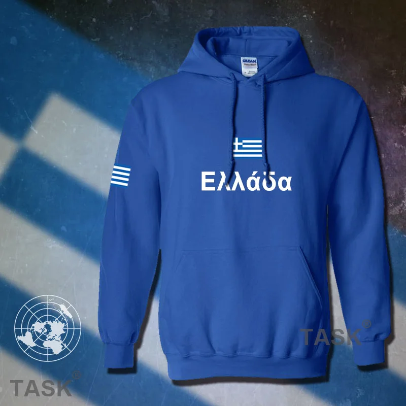Image Greece hoodies men sweatshirt sweat suit hip hop streetwear socceres jerseyes footballer tracksuit nation Greek flag Hellas GR