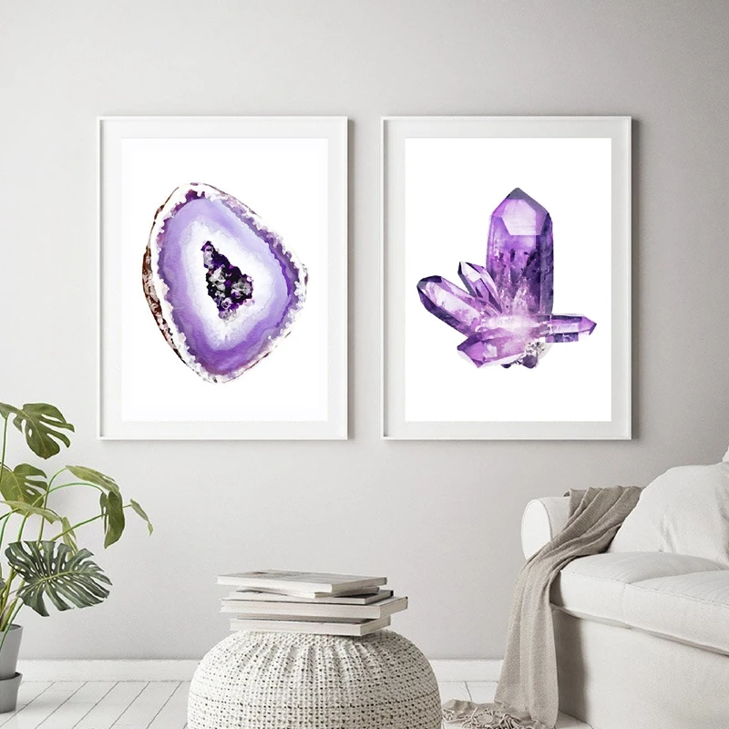 Amethyst Stone Canvas Art Prints and Posters Home Decor Nordic Poster Canvas Painting Wall Pictures for Living Room Decoration
Amethyst Stone Canvas Art Prints and Posters Home Decor Nordic Poster Canvas Painting Wall Pictures for Living Room Decoration