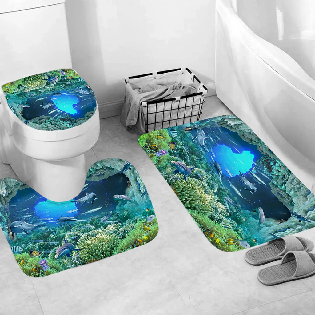 3pcs Non-Slip Toilet Seat And Tank Cover Bath Mat Bathroom Kitchen Carpet Doormats Decor Rug With Anti-Slippery Rubber Back
3pcs Non-Slip Toilet Seat And Tank Cover Bath Mat Bathroom Kitchen Carpet Doormats Decor Rug With Anti-Slippery Rubber Back