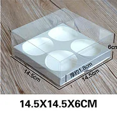 14.5x14.5x6cm PVC 4 holder package cupcake wrappe mousse cake PVC box wood chaff cup pudding bottle decoration100pcs/lot
14.5x14.5x6cm PVC 4 holder package cupcake wrappe mousse cake PVC box wood chaff cup pudding bottle decoration100pcs/lot