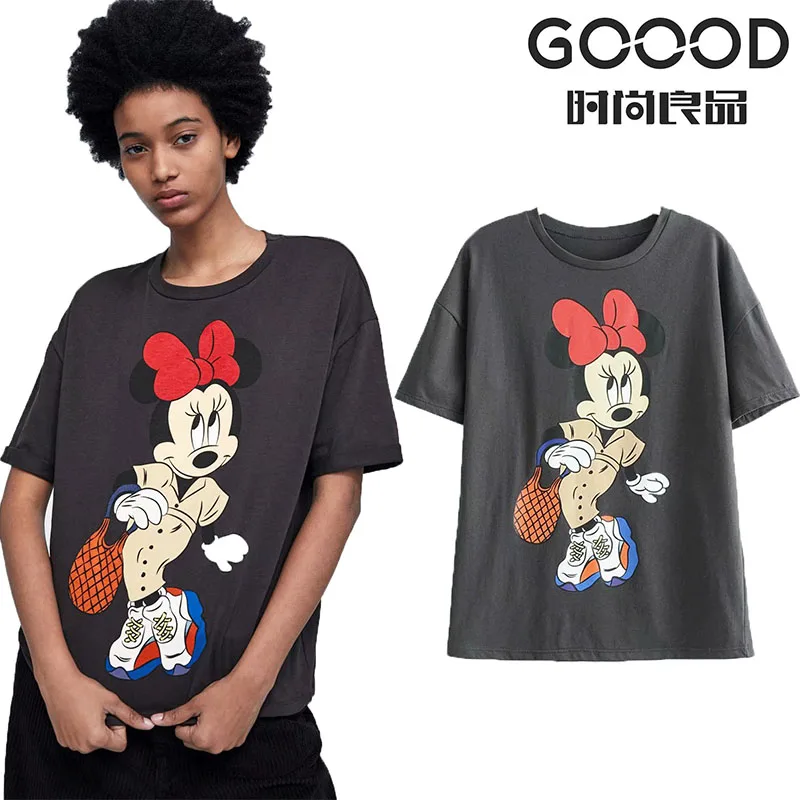 2019 t shirt england style short print cartoon mickey o-neck regular none women tshirt tops plus size
2019 t shirt england style short print cartoon mickey o-neck regular none women tshirt tops plus size