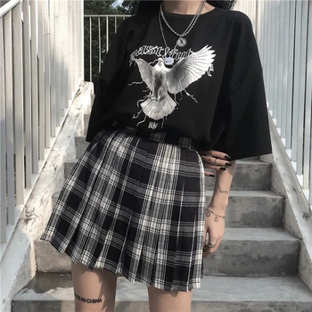 Summer Harajuku Skirts Women Retro Plaid High Waist Loose Pleated Skirt New Fashion Gothic Streetwear Grunge Style Female Skirts
Summer Harajuku Skirts Women Retro Plaid High Waist Loose Pleated Skirt New Fashion Gothic Streetwear Grunge Style Female Skirts