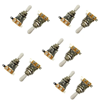 NEW 10pcs/pack Guitar Pickup Selector 3 Way Toggle Switch Nickel with White Knob for Electric Guitar Parts
NEW 10pcs/pack Guitar Pickup Selector 3 Way Toggle Switch Nickel with White Knob for Electric Guitar Parts