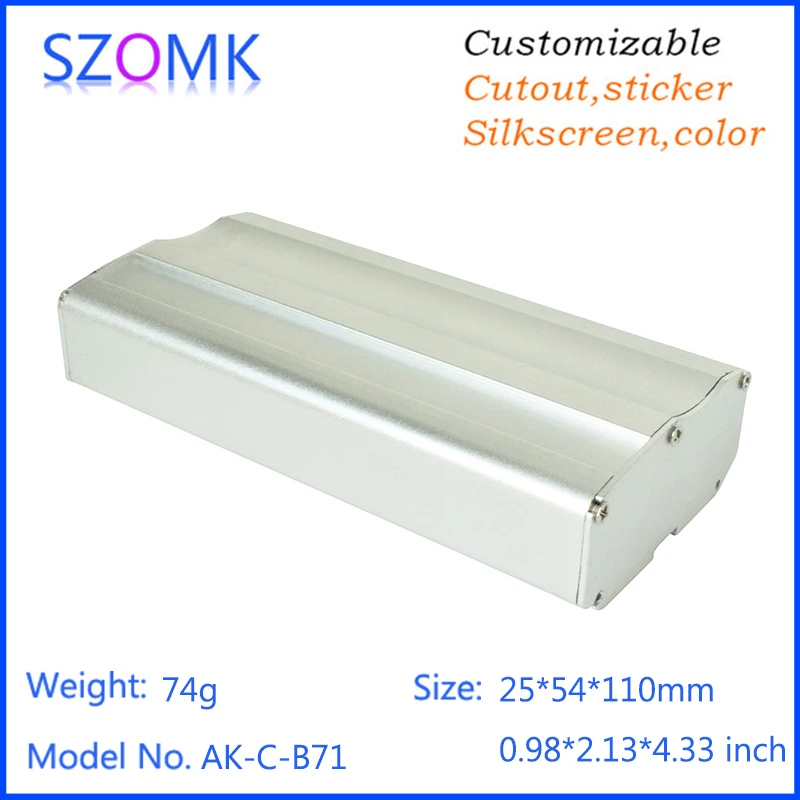 1pcs/lot SZOMK silver aluminum case for electronics and electronic component made in China 25*54*110mm
1pcs/lot SZOMK silver aluminum case for electronics and electronic component made in China 25*54*110mm